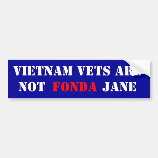 Vietnam Vet is geen Fonda Jane Bumpersticker (Voorkant)