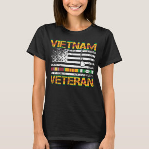 Vietnam Veteraan Amerikaans vlaggetje Rond Vietnam T-shirt