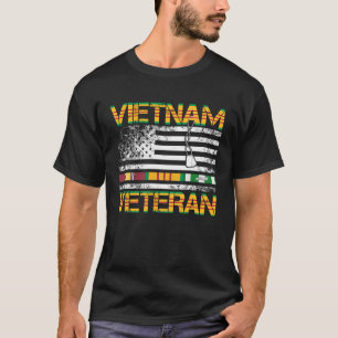 Vietnam Veteraan Amerikaans vlaggetje Rond Vietnam T-shirt