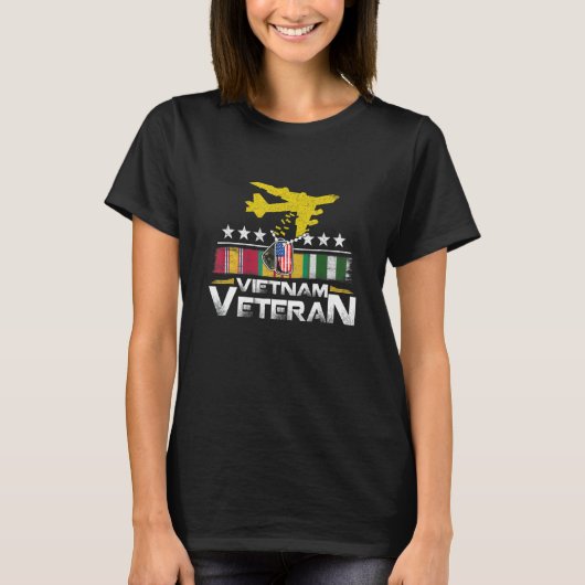Vietnam Veteraan B 52 Stratofort Bomber Plane U T-shirt (Voorkant)