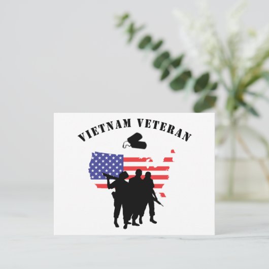 Vietnam Veteraan Briefkaart (Staand voorkant)