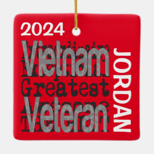 Vietnam Veteraan Buitengewoon DOUANE Keramisch Ornament