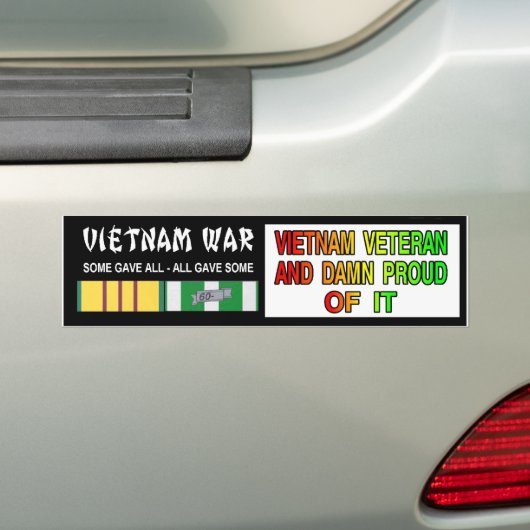 vietnam veteraan bumpersticker (Op auto)