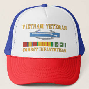 Vietnam Veteraan - CBT Infanterie man w CIB VN SVC Trucker Pet