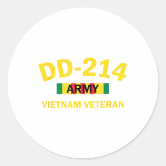 Vietnam Veteraan DD214 Oorlog Ronde Sticker