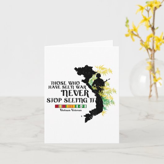 Vietnam veteraan die de oorlog hebben gezien kaart (Gele Bloem)