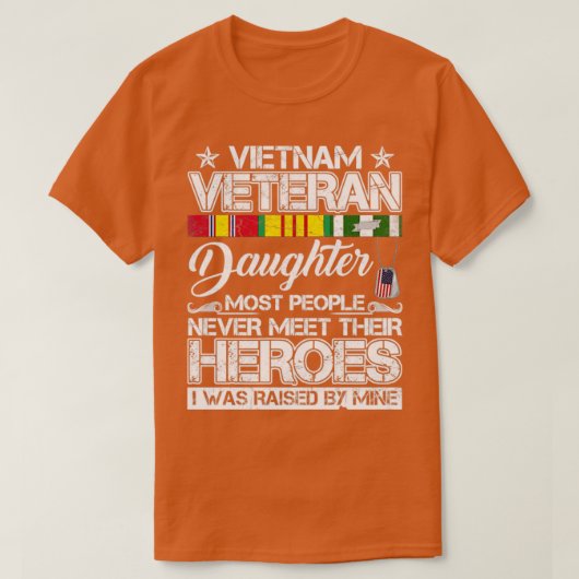 vietnam veteraan dochter de meeste mensen ontmoete t-shirt (Design voorkant)