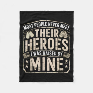 Vietnam Veteraan Dochter Raised Eagle Badge Meeste Fleece Deken