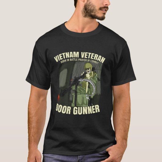 VIETNAM VETERAAN DOOR GUNNER T SHIRT (Voorkant)