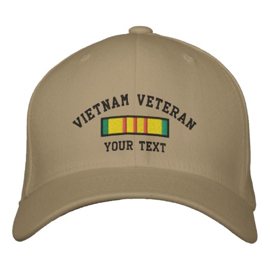 Vietnam Veteraan Geborduurde Pet (Voorkant)