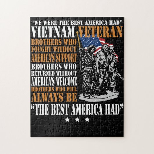 Vietnam Veteraan het beste Amerika had Shirt gekoc Legpuzzel (Verticaal)