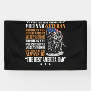 Vietnam veteraan het beste Amerika had trots Spandoek