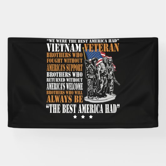 Vietnam veteraan het beste Amerika had trots Spandoek (Horizontaal)