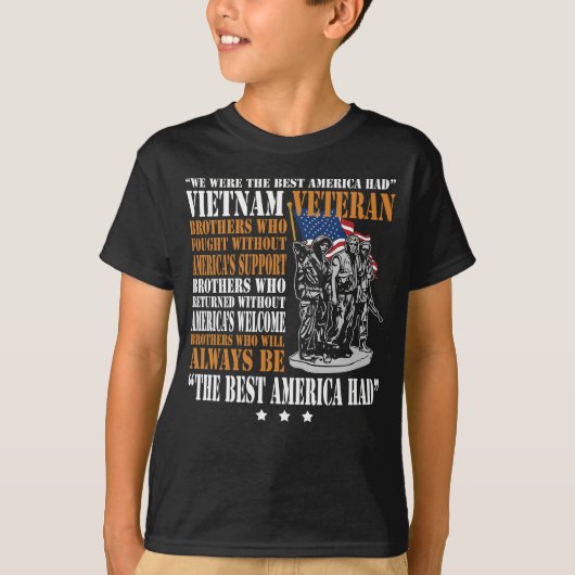 Vietnam veteraan het beste Amerika had trots T-shirt (Voorkant)