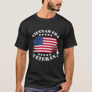 Vietnam Veteraan in Vietnam tijdperk VS vlag gesch T-shirt