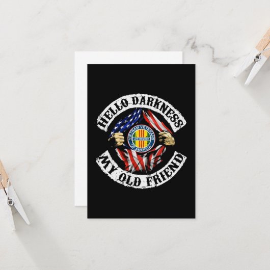 Vietnam Veteraan Kaart (Voorkant / Achterkant in situ)