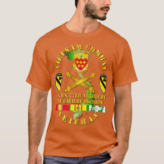 Vietnam Veteraan met 1e Bataljon 77e Artillerie DU T-shirt