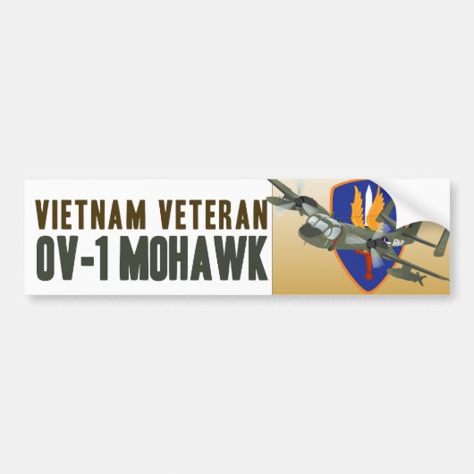 Vietnam Veteraan Mohawk Bumpersticker (Voorkant)
