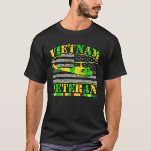 Vietnam Veteraan UH 1 Huey Helikopter Crew T Shirt