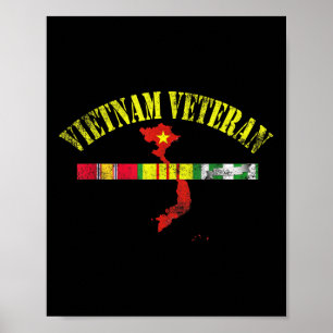 Vietnam Veteraan Usa Vlag Herdenkings Patriottisch Poster