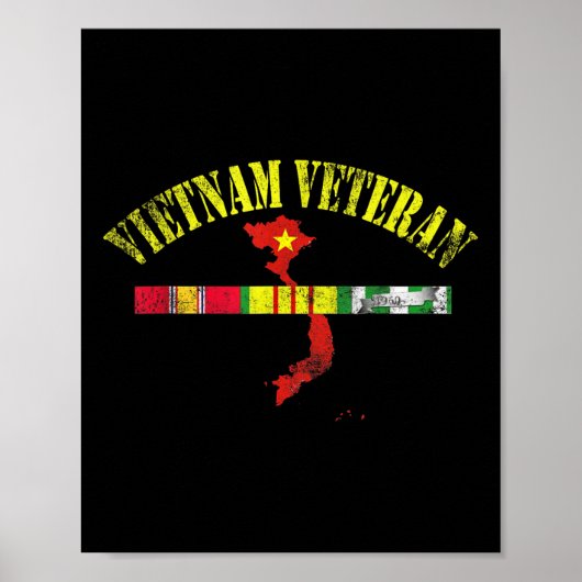 Vietnam Veteraan Usa Vlag Memoriale Patriotisch Poster (Voorkant)