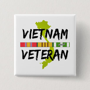 vietnam veteraan vierkante button 5,1 cm