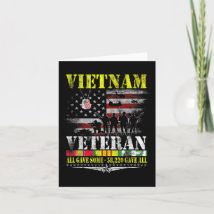 Vietnam Veteraan Vintage Vlag Memorial Veteranen Kaart