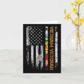 Vietnam Veteraan  Vlag Memorial Patriotic Kaart (Gele Bloem)