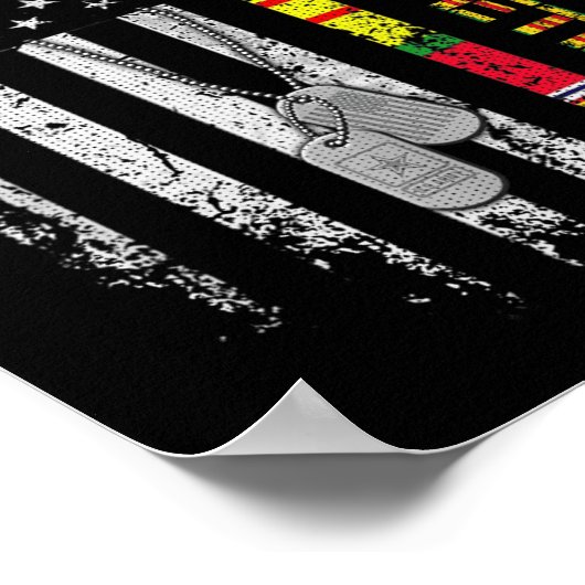 Vietnam Veteraan  Vlag Memorial Patriotic Poster (Hoek)