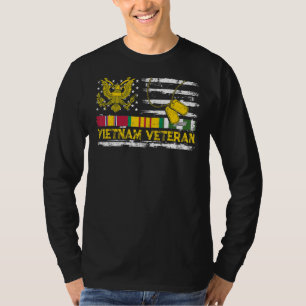 Vietnam Veteraan VS Vlag Vietnam T-shirt oorlog Ve