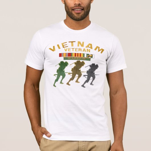 Vietnam Veteraan Warrior T-shirts (Voorkant)