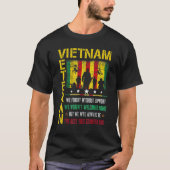 Vietnam Veteraan we hebben zonder steun gevochten. T-shirt (Voorkant)