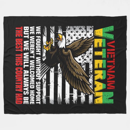 Vietnam-veteraan We zullen altijd het beste zijn v Fleece Deken (Voorkant (Horizontaal))