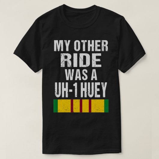 Vietnam Veteran Biker UH1 Huey Helicopter Vet Pull T-shirt (Design voorkant)