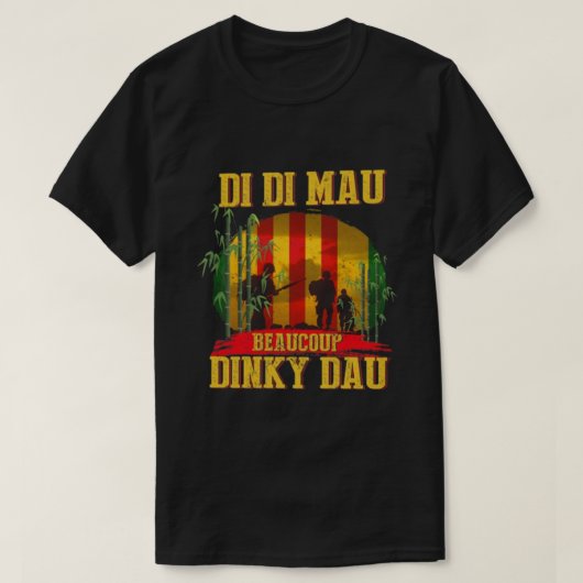 VIETNAM VETERAN DI MAU T-SHIRT (Design voorkant)