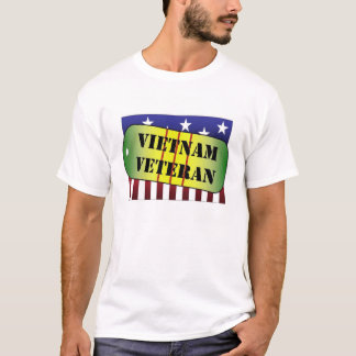 Vietnam Veteran Dogtag Service Medal Flag T-shirt