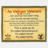 VIETNAM VETERAN FLEECE DEKEN (Voorkant (Horizontaal))