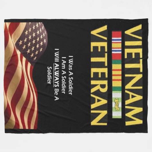 VIETNAM VETERAN FLEECE DEKEN (Voorkant (Horizontaal))