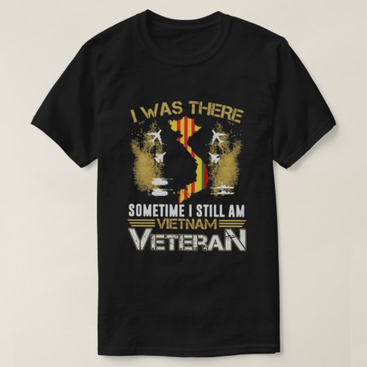 VIETNAM VETERAN IK WAS ER T-SHIRT (Design voorkant)