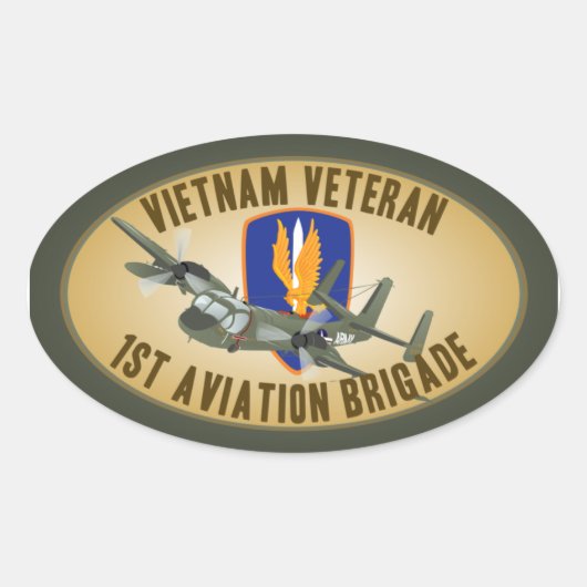 Vietnam Veteran Mohawk Ovale Sticker (Voorkant)