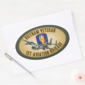 Vietnam Veteran Mohawk Ovale Sticker (Envelop)