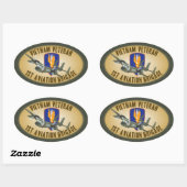 Vietnam Veteran Mohawk Ovale Sticker (Vel)
