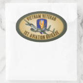 Vietnam Veteran Mohawk Ovale Sticker (Tas)