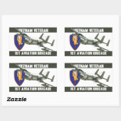 Vietnam Veteran Mohawk Rechthoekige Sticker (Vel)