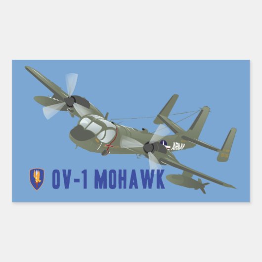 Vietnam Veteran Mohawk Rechthoekige Sticker (Voorkant)