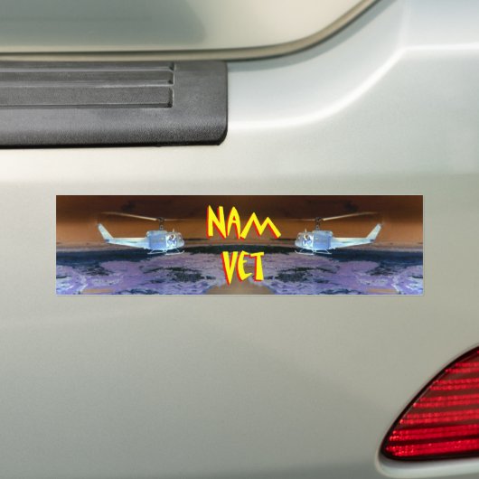 Vietnam Veteran - Nam Vet 3 Bumpersticker (Op auto)