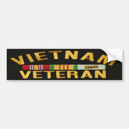 VIETNAM VETERAN PATCH-bumper sticker