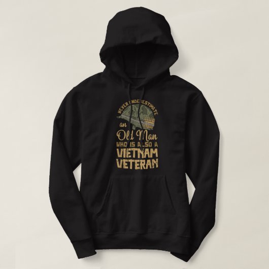 Vietnam Veteran Patriotic Army Soldaat Hoodie (Design voorkant)