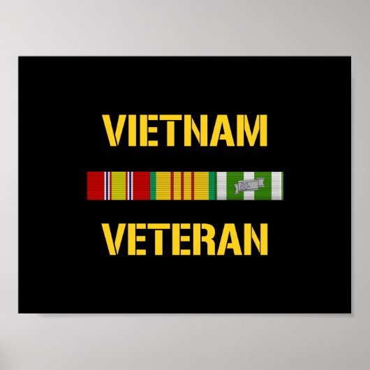 Vietnam Veteran Ribbon Bar Poster (Voorkant)