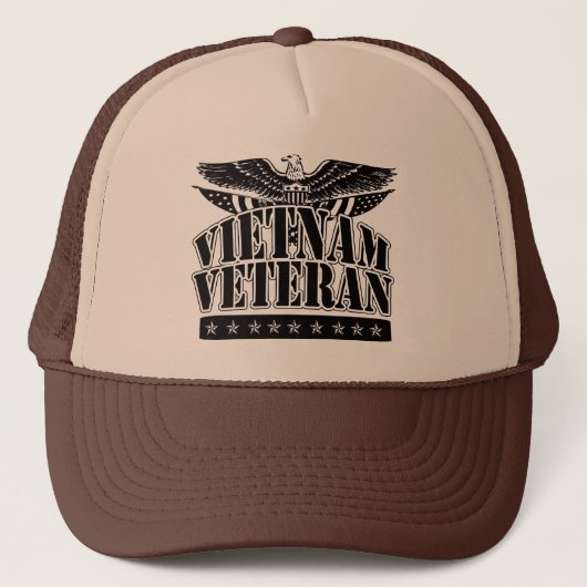 VIETNAM VETERAN TRUCKER HAT TRUCKER PET (Voorkant)